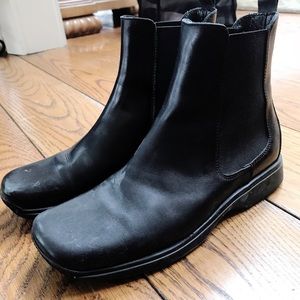 COACH boots, a little above ankle height.